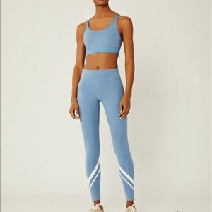 Tory Burch Mélange Side Pocket Chevron Leggings